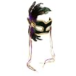 Mardi Gras Feather Couples Mask Adult