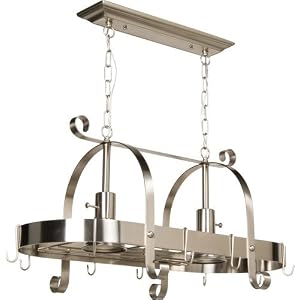 Artcraft Lighting AC1898KD Chrome Pot Racks 2 Light Island Light from the Pot Racks Collection