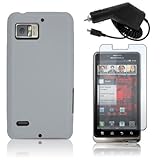 Motorola Droid Bionic XT875 - Clear Soft Silicone Skin Case Cover + Car Cha ....