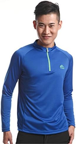 INFONONLINE Hot Cycling Equipment Outdoor UV protection Windproof men's Quick Dry Long Jacket T-shirt (Darkblue L)