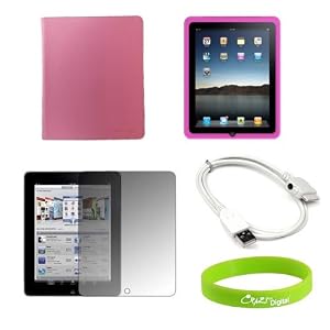Premium Crazyondigital accessory leather case cover protector kit for New Apple iPad 3G tablet / Wifi model 16GB, 32GB, 64GB