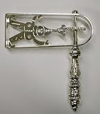 Silver Clown Motif Purim Grogger Noise Maker