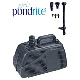 PONDRITE Teichpumpe 4000L/H Wasserspielpumpe Springbrunnenpumpe