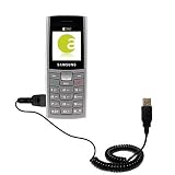 Coiled Power Hot Sync and Charge USB Data Cable w/ Tip Exchange for the Samsung SCH-R200 - Gomadic Brand