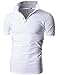 Ohoo Mens Slim Fit Short Sleeve Plain Polo Shirt in Pure Cotton