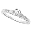 Platinum Diamond Solitaire Promise Ring - 0.15 Ct.