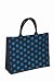 Typhoon Re-usable Shopping Bag, Brown and Blue Polka Dots