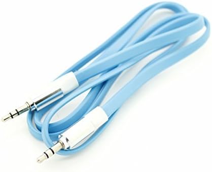 Aux Cable Car Aux Cable blue Slim Thin Noodle Flat Tangle-free Tangle-Resistant Auxiliary StyleAll 3.5mm-enabled devices Stereo Audio Cable Adapter Connector Cord 3.5mm Stereo AUX Cable