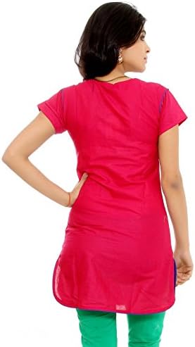 Aawari Women Cotton Festival Short Kurti With Stone Work