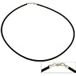 Rubber Cord Necklace Black 18"