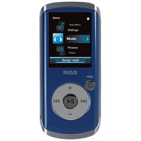 RCA Opal 4 GB Video MP3 player with 1.8-inch Display, FM Radio, and Voice Recording (Blue) by RCA