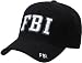 Black FBI Federal Bureau of Investigation Baseball Cap Hat, One Size Fits All