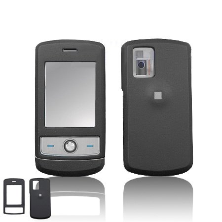 LG CU720 Shine Cell Phone Black Rubber Feel Protective Case Faceplate Cover