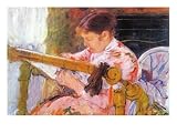 Lydia At The Cord Framework Premium Poster Print by Mary Cassatt, 12x16