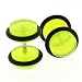 Glow in the Dark Fake Acrylic Plugs - Green 16g Wire; 8mm - Sold as a Pair