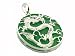 Green Jade Round Dragon's Spirit Pendant, 925 Sterling Silver