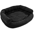 Hundesofa XXL 115 x 100cm Schwarz Hundebett Hundekorb