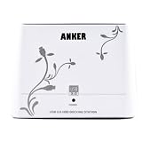 Anker USB 3.0 to SATA I/II/III Hard Drive Docking Station for Dual 2.5 or 3.5-Inch HDD - White ~ Anker