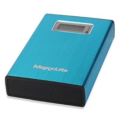 Maxxlite 10000mAh Dual USB with LCD Display Power Bank Blue