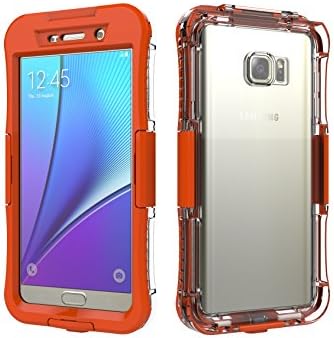 Galaxy Note 5 Waterproof Case, Note 5 Case,Jamesay Shockproof Dust Proof Snow Proof IP-68 Underwater Full Body Heavy Duty Protective Cover For Samsung Galaxy Note 5(Orange)