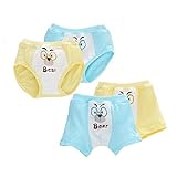 4 PCS Summer Thin Baby Pants Boy Boxer Briefs Children Underwear,Naughty Bear