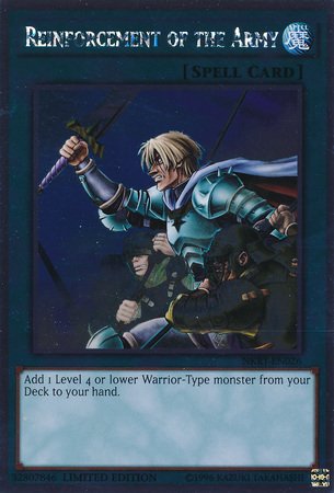 Yu-Gi-Oh! - Reinforcement of the Army (NKRT-EN026) - Noble Knights of the Round Table - 1st Edition - Platinum Rare