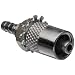 Male Luer Lock to Bulkhead Adapt 1/4-32 Nickel Plated Brass Tube ID 1/8" .145" Barb OD