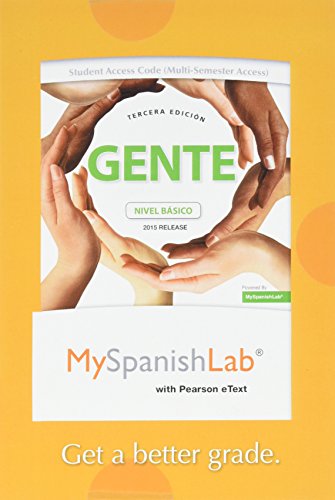 MySpanishLab with Pearson eText -- Access Card -- for Gente: nivel bÃ¡sico, 2015 Release (Multi Semester) (3rd Edition)