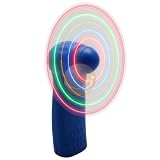 Mini Portable LED Techno Fan, Blue