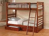 IMAGE OF Rich Walnut Twin over Twin Bunk Bed by Coaster Furniture