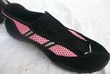 Girl Size 13-1, Beachwear Pink and Black Rubber Sole Sandles Shoes
