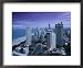 Australia, Queensland, Gold Coast, Surfer's Paradise, Evening View of Surfer's Paradise Highrises Framed Art Poster Print by Walter Bibikow, 22x18