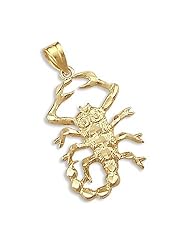 Solid 14k Yellow Gold Scorpion Unique Charm Pendant New