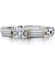 J.Goodman Sterling Silver and 18k Yellow Gold Bracelet