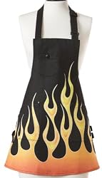 Jessie Steele Children's/Women's Utility Bib Apron, Flames