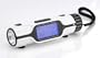 Travel Alarm Clock World Time with LED Light Flashlight with Calendar White