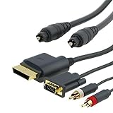 Xbox 360 HD VGA Cable with Digital Optical Audio Port + Digital Optical Aud ....