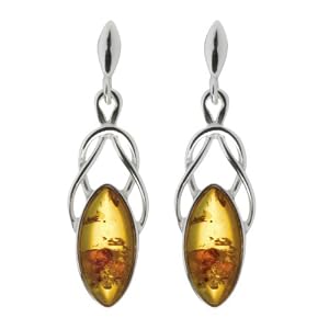 Nature d'Ambre - 3130591 - Boucles D'Oreilles Femme - Argent 925/1000 - Ambre
