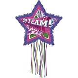 Star Shaped Go Team Cheerleading Pull String Pinata