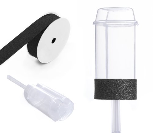Dress My Cupcake DMC91916 Heart Shaped Clear Push Pops 100-Pack Plastic Containers with Lid DIY Kit, Black Glitter