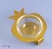 Honey Dish - Gold - Length is 5.5 inches. Anodized Aluminum. By Shraga Landsman