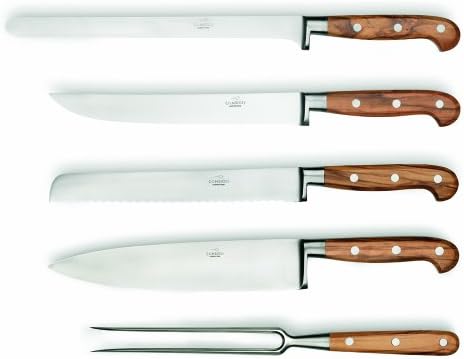 Consigli 5-Piece Olive Wood Handle Kitchen Knife