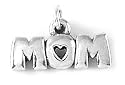 Sterling Silver "Mom" Charm by Bob Siemon