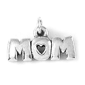 Buy Sterling Silver Mom Charm by Bob Siemon by Amazon.com Collection