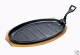from Apollo CAST IRON SIZZLING DISH DETACHABLE HANDLE WOODEN BASE