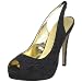 Martinez Valero Women's Olena Slingback Sandal,Black Silk,9 M US