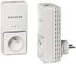 Netgear - XAVB1501-100FRS - Pack de 2 adaptateurs CPL Ethernet Powerline 200 Mbit/s avec prise femelle integr�e - Homeplug AV