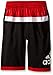 adidas Boys' Big Jamfest Short, Black/Light Scarlet, Small