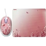 Saitek Expression Pink Butterfly Mouse & Mat