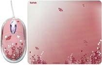 Saitek Expression Pink Butterfly Mouse & Mat